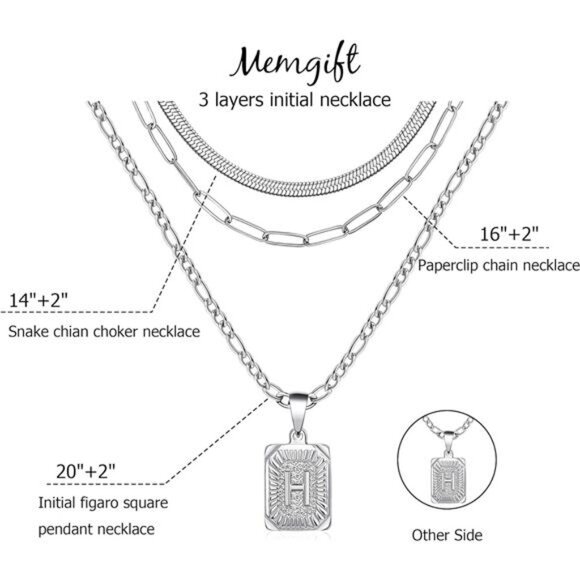 Gold Layered Necklace Set 3 PCS for Women Dainty Trendy Paperclip Snake Choker - Picture 5 of 7